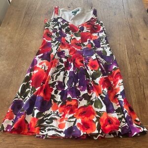 LAUREN RALPH LAUREN FLORAL DRESS SIZE 8